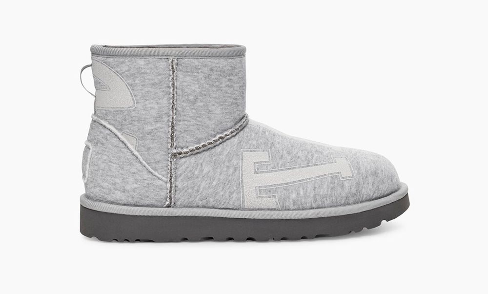 Ugg X Telfar Fleece Mini - Mens Mini Boots - Grey - NZ (1735FDOYB)